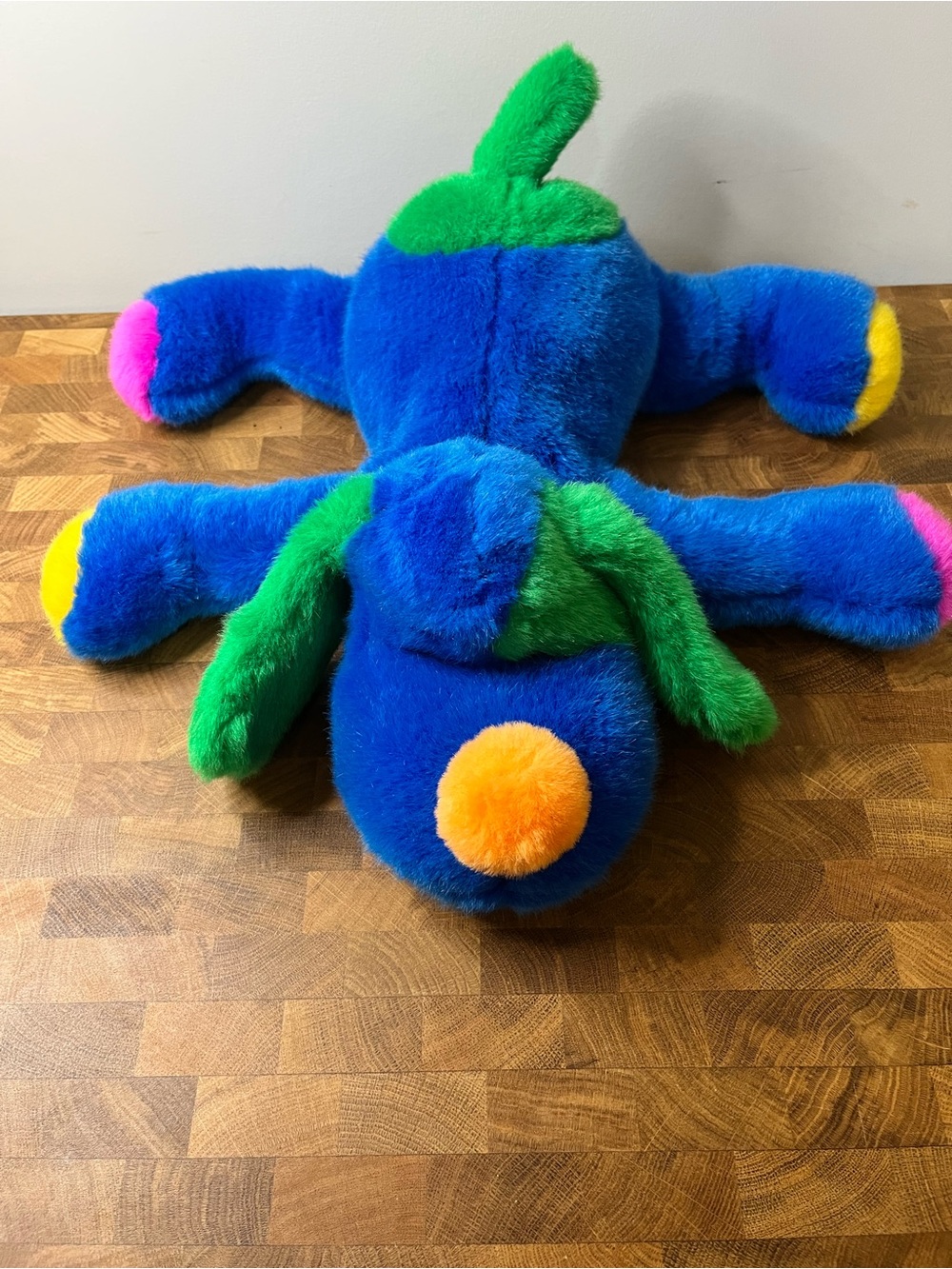 1999 - Plush Blue Multi-Color Puppy Stuffed Toy - Kids Plush Friend
